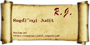 Regényi Judit névjegykártya